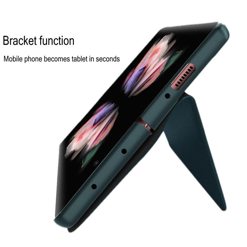 Ốp Điện Thoại Da PU Dạng Gập Chống Sốc Có Ngăn Đựng Thẻ Cho Samsung Galaxy Z Fold4 Fold3