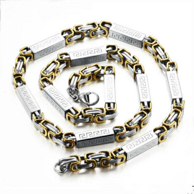 Dây chuyền nam kiểu zic zăc chạm vạn lý trường thành