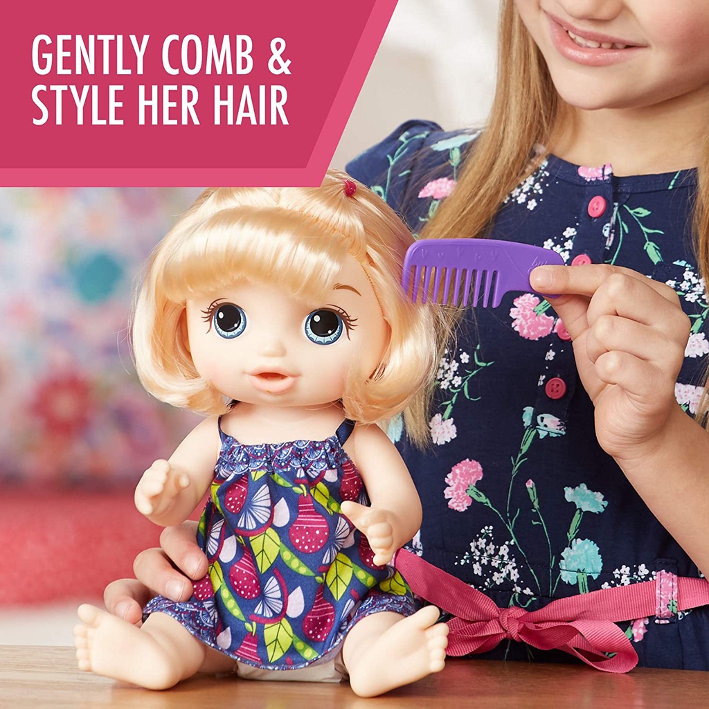 Baby Alive Sweet Spoonfuls Blonde Baby Girl Doll Búp Bê Bé Gái E0586 Dễ Thương Xinh Xắn Đáng Yêu