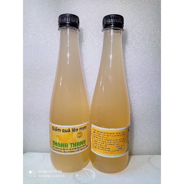 2 Chai Giấm Chuối Lên Men Tự Nhiên, Dấm Giàu Kali Tốt Cho Tim Mạch, Nước Mồi Làm Giấm,  Thanh Thanh