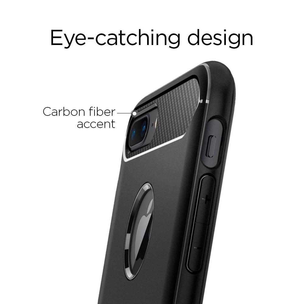 Ốp lưng iPhone 8 Plus / 7 Plus / 7 / 8 / SE 2020 Spigen (SGP) Rugged Armor (Màu Đen) - Hàng Chính Hãng.