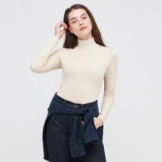 Áo giữ nhiệt heattech Ultra nữ cổ 5 phân (hàng nội địa Nhật) ấm gấp 2,25 lần dòng thường