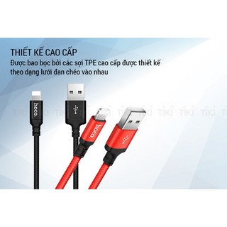 Cáp sạc cho iPhone dài 2M dây dù chống đứt chính hãng Hoco