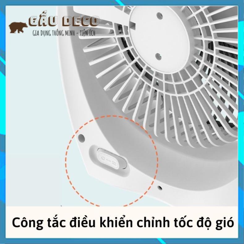 Quạt mini để bàn cổng USB di động, động cơ không tiếng ồn để phòng ngủ, xoay 120 độ