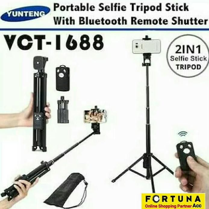 Gậy Selfie Yunteng Vct 1688 Bluetooth 3 Trong 1 Vct 1688 | BigBuy360 - bigbuy360.vn