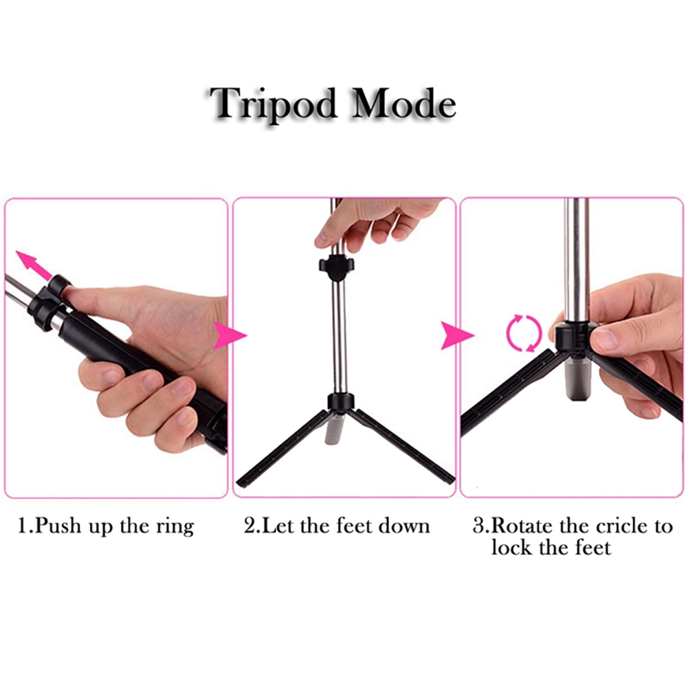 Gậy chụp hình tự sướng đế 3 chân bluetooth 4.0 cho điện thoại IOS Android | BigBuy360 - bigbuy360.vn