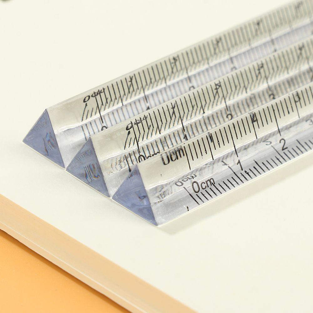 YVE Thước Tam Giác Đo Lường 15CM Trong Suốt Đơn Giản