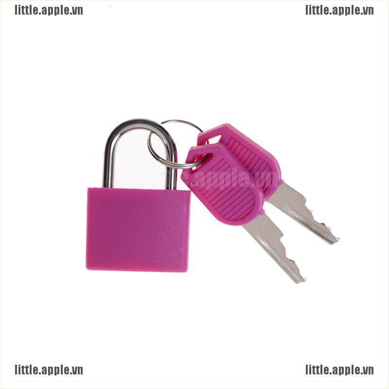 Bộ ổ khóa bằng thép bền kích thước mini nhỏ nhắn kèm 2 chìa khóa dùng cho vali du lịch nhỏ