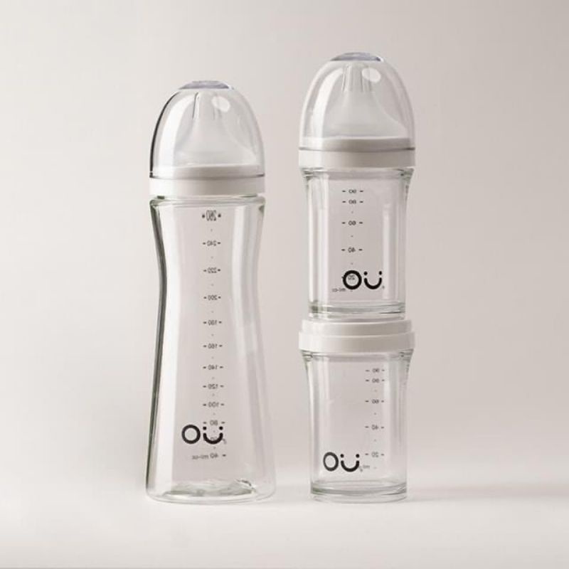 Bình Sữa OU WISH  Nội Địa Hàn Quốc 140ml/260ml TẶNG KÈM Nắp Đậy