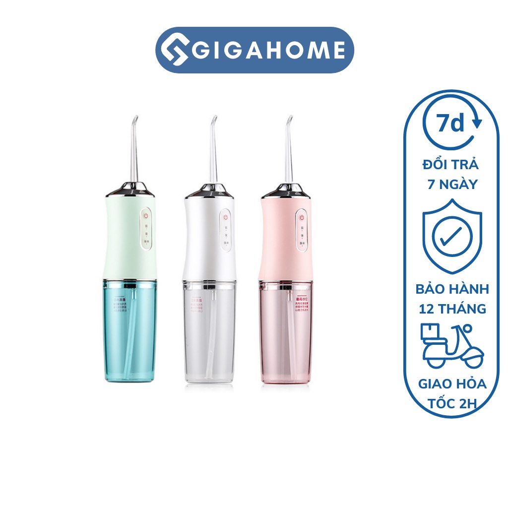 Máy Tăm Nước Cầm Tay GIGAHOME 4 Đầu Phun, Vệ Sinh Răng Miệng Cực Sạch 10358