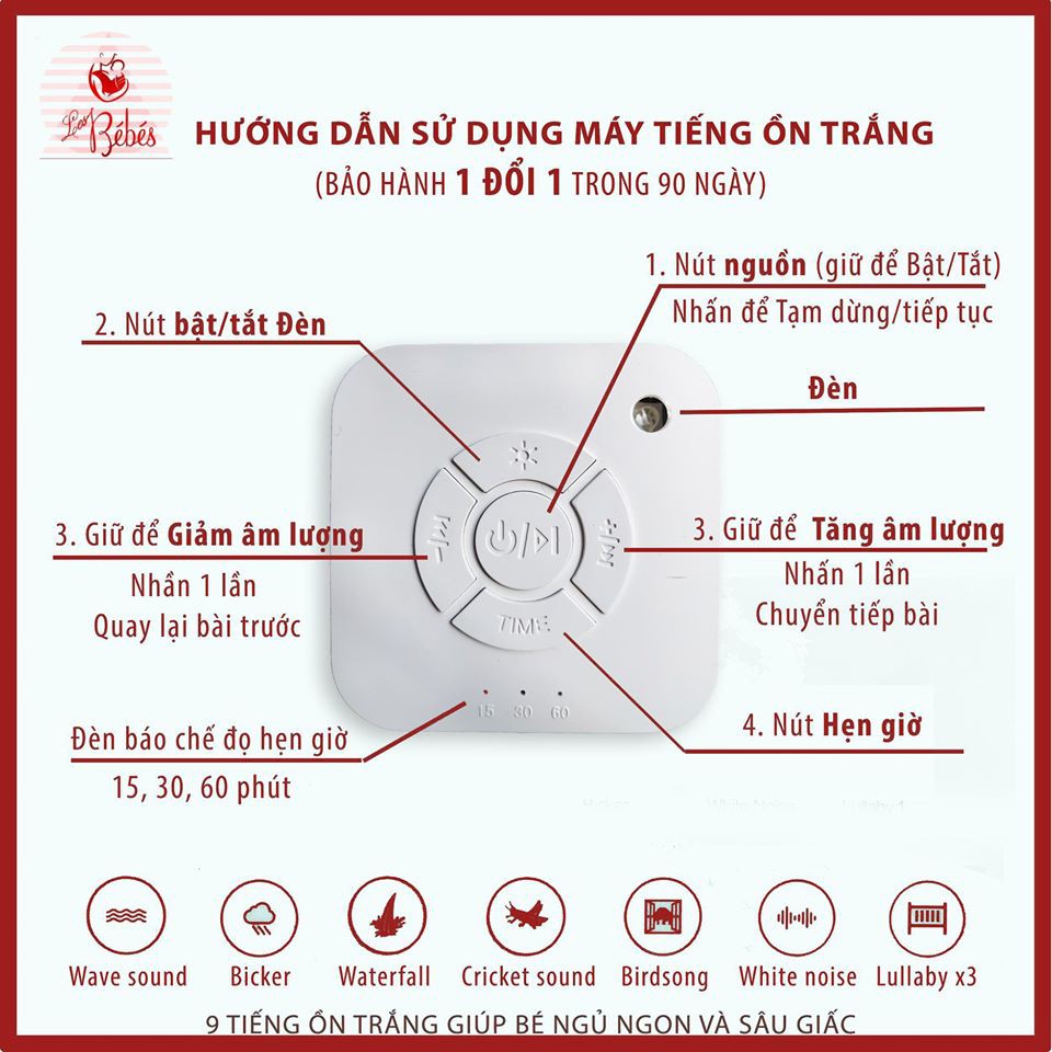 MÁY TẠO TIẾNG ỒN TRẮNG (white noise)