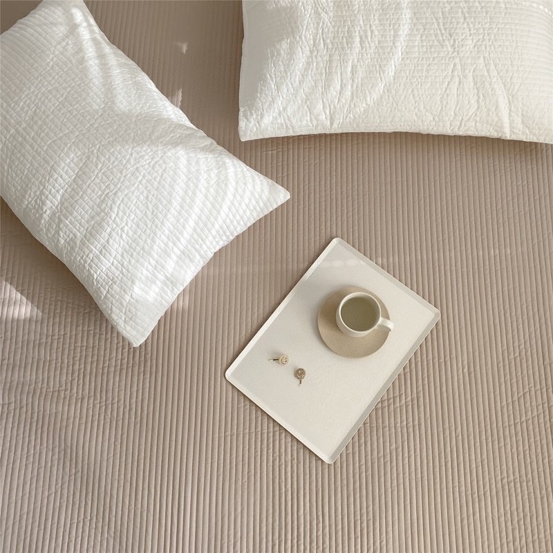 40 Thread Count Twill pure cotton quilted fitted sheet Korean pure color cotton sandwiched bedspread Simmons protective cover mattress cover 9icy