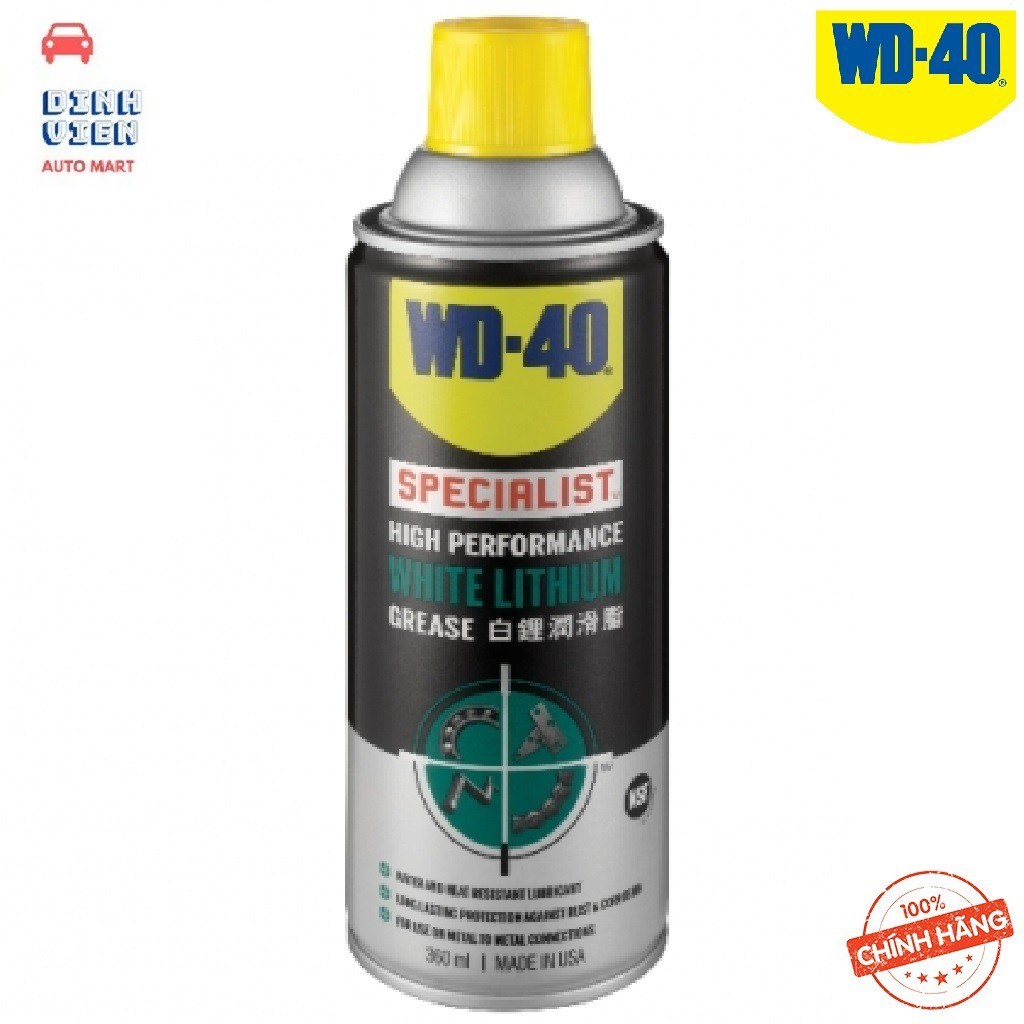 [CAO CẤP] Chai Dầu nhờn bôi trơn tác dụng cao WD-40 Specialis High Performance White Lithium Grease (360ml)