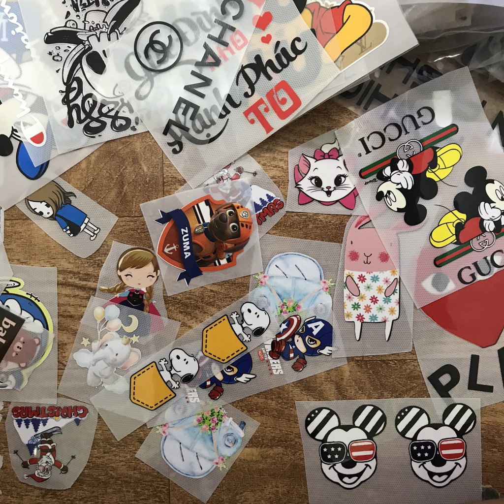 Hình ủi, hình ép nhiệt - nhận làm theo yêu cầu