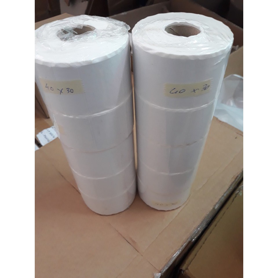 Tem Trà Sữa 50x30 - 5 CUỘN. 5x3 cm 1000 tem 30m