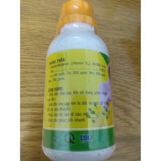 Chế phẩm Vitamin B12 giải độc cây trồng - chai 100ml HPĐ