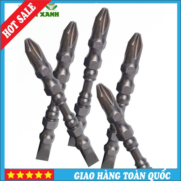 Đầu Bắn Vít 2 Đầu 4 Cạnh,  vít 3 ke  Kích Cỡ 65mm Chất Liệu Thép Hợp Kim Cao Cấp