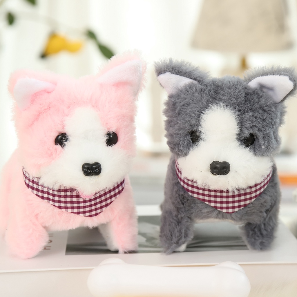 Thú nhồi bông, Chó bông biết đi biết sủa, Đồ chơi chó bông đáng yêu cho bé, Chó nhồi bông biết đi cực xinh cho trẻ em