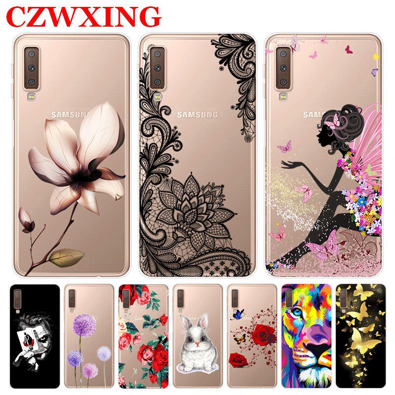 Samsung Galaxy A7 2018 Case Silicone TPU Back Cover Cartoon Soft Phone Case
