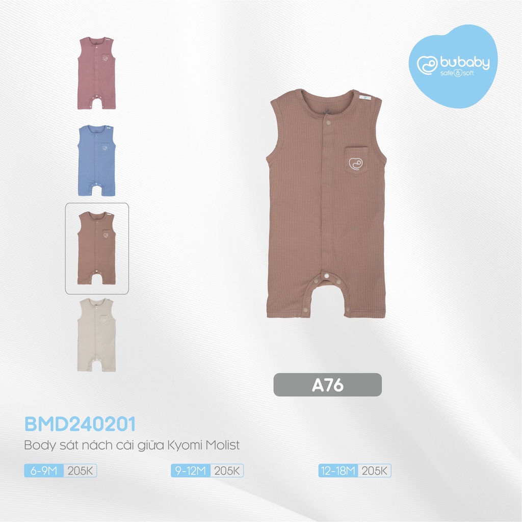 [CHÍNH HÃNG] Bộ body sát nách cài giữa trẻ em Kyomi Molist BMD240201 Bu