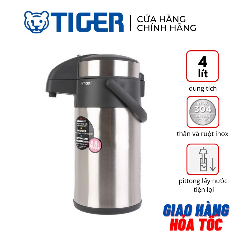 Phích nước - Bình thủy ruột inox 4L Tiger MAA-A402 - Hàng chính hãng