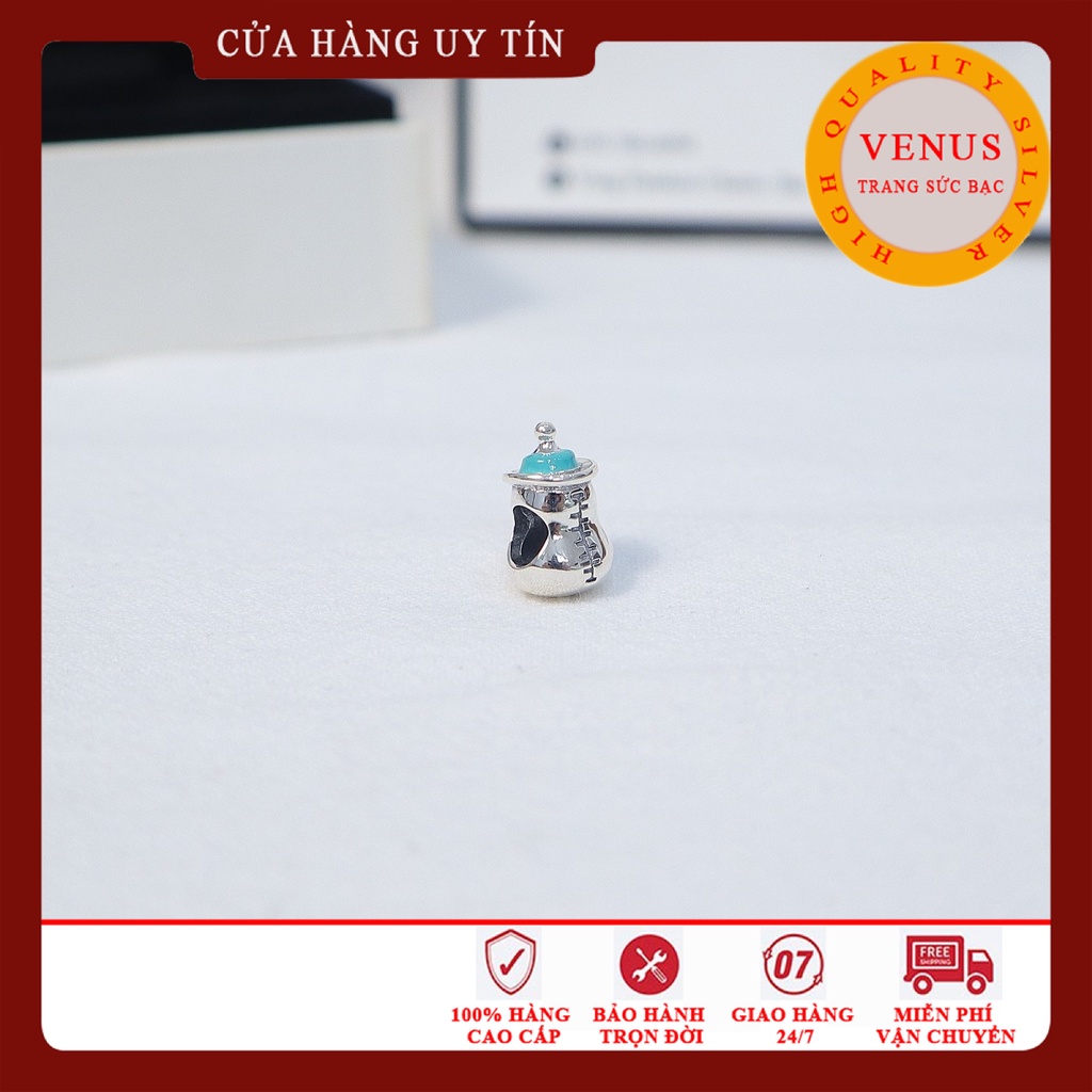 Charm bình sữa bạc 925- Trang sức bạc Venus