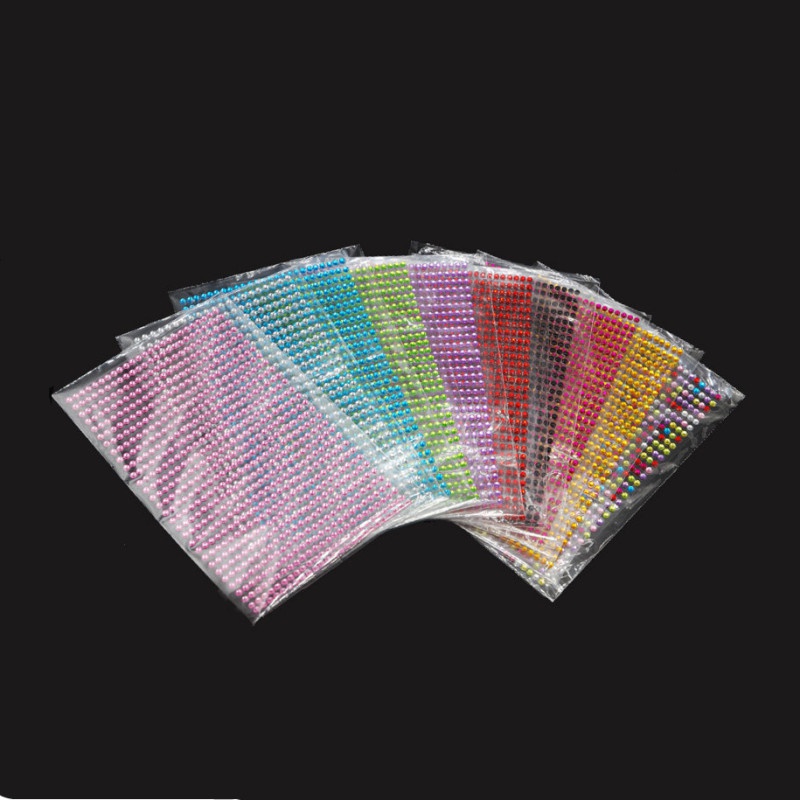 Hạt Đá Acrylic 10 Màu Sắc Trang Trí Diy 3mm 4mm 5mm 6mm