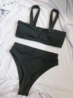 Set bikini gọng V cạp cao