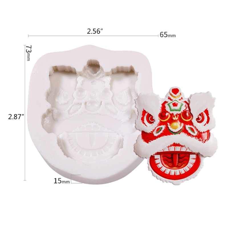 Khuôn silicone hình rồng lân kiểu Trung Quốc cho bánh nướng quà tặng cho trẻ em