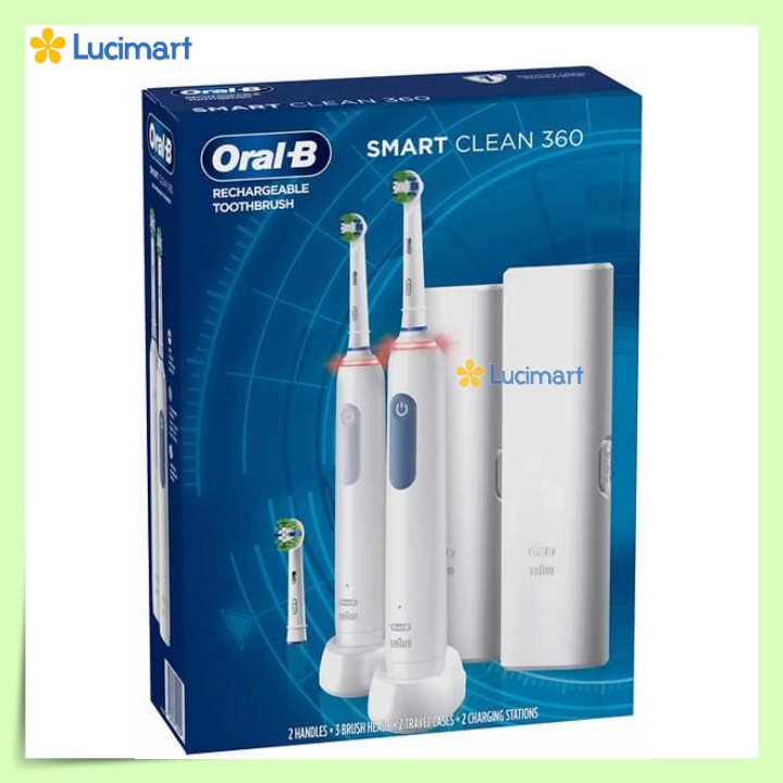 Bàn chải điện Oral-B Smart Clean 360 Rechargeable Toothbrush [Hàng Đức]