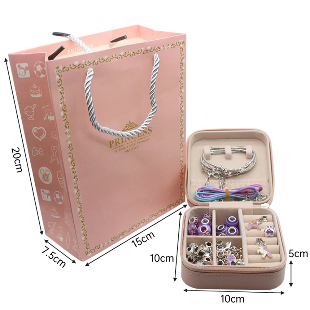 65 Cái/bộ Vòng Tay Diy Làm Bộ Trẻ Em Đá Quý Đồ Chơi Vòng Tay Vòng Tay Hạt Bộ Trang Sức Pha Lê Hộp Quà Tặng Trẻ Em Bé Gái sinh Nhật