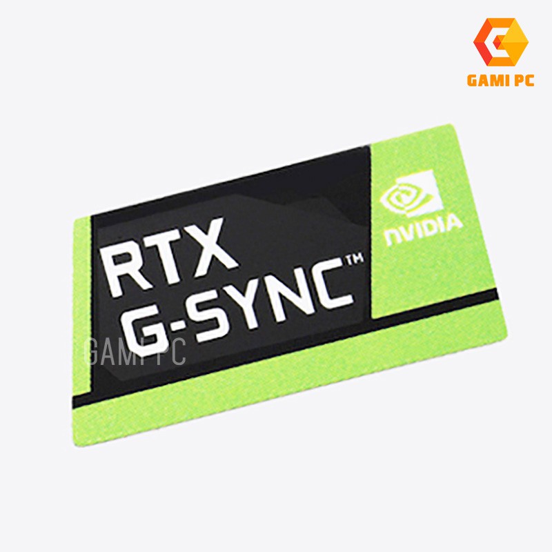 Sticker card màn hình - miếng dán hình dán NVIDIA GEFORCE GTX/RTX G-SYNC trang trí PC, Laptop 1020ST