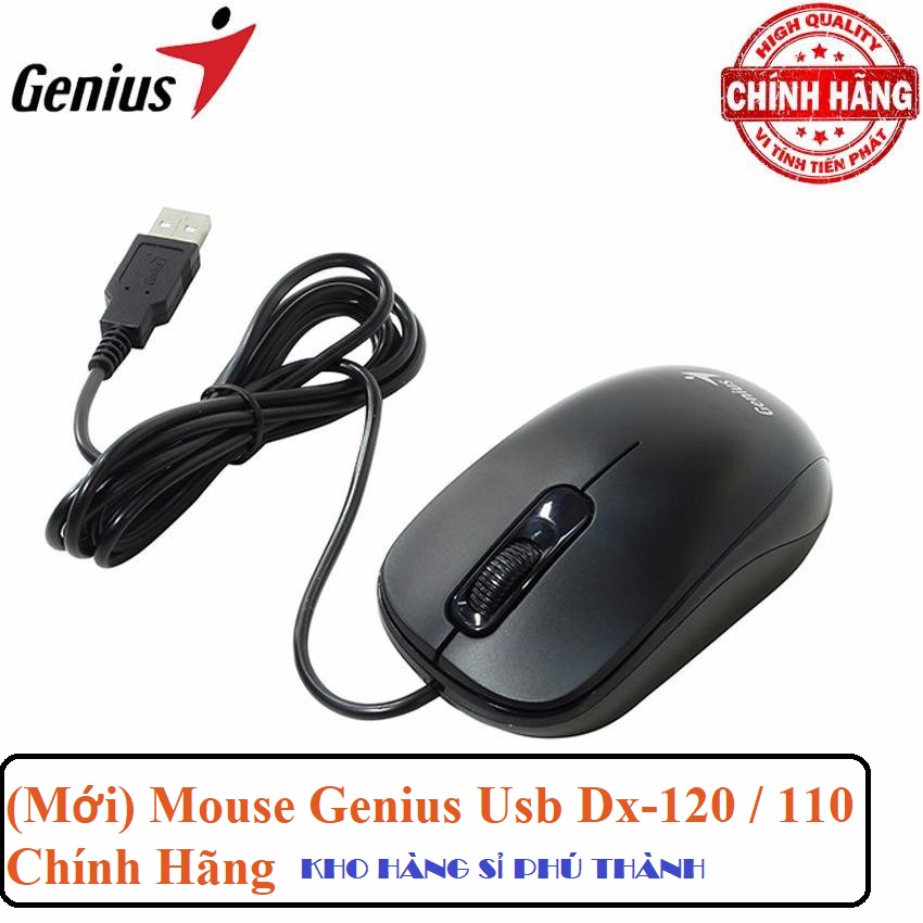 (Mới) Chuột Có Dây Genius Mouse Genius Usb Dx-120 110 Chính Hãng BH 1 Năm