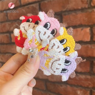 Kẹp Tóc Bấm Mái Đan Len Hình Chú Trâu Siêu Cute Hot Trend