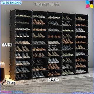 Tủ giầy 50 ô 5 cột 10 tầng( loại không cánh cửa và loại có cửa để được 100 đôi)