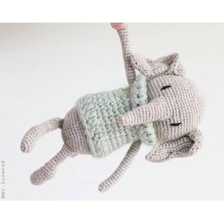 Chú voi nhút nhát/ Handmade Len Bông nhập khẩu an toàn cho bé/ MeeDuosHandmade