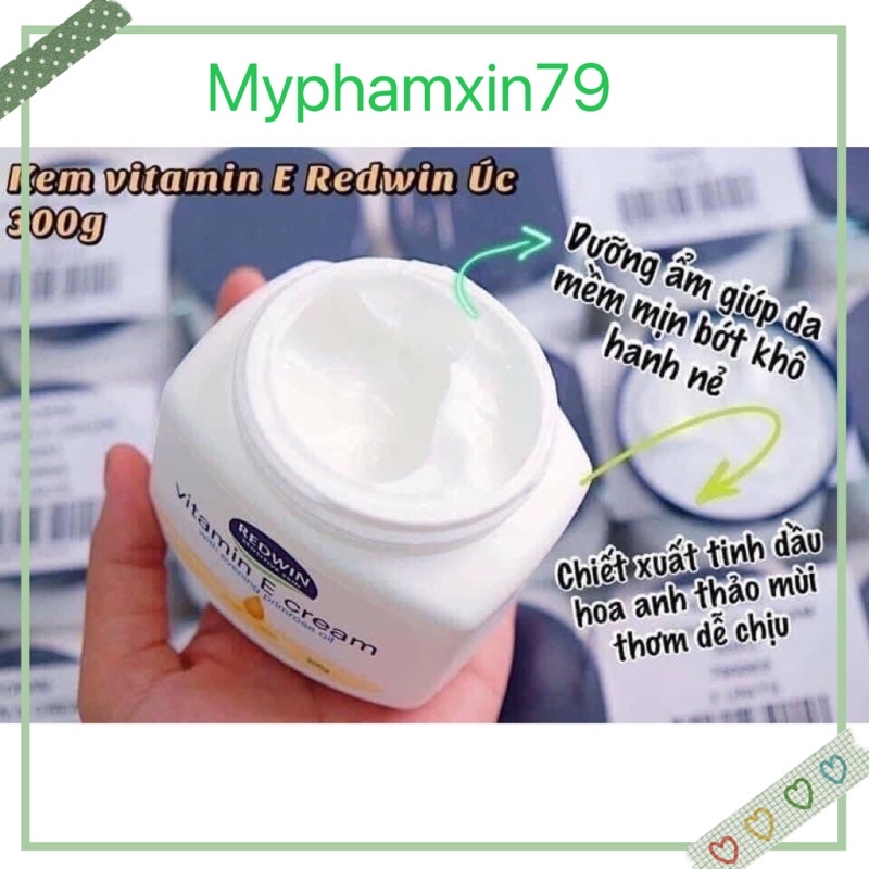 Vitamin E Cream. Kem dưỡng da vitamin E (ÚC) hủ 300g