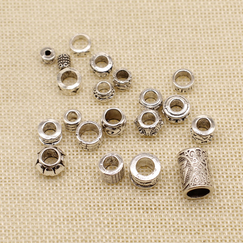 Hạt Charm Lỗ Lớn Hình Trụ Dùng Làm Trang Sức Thủ Công Diy