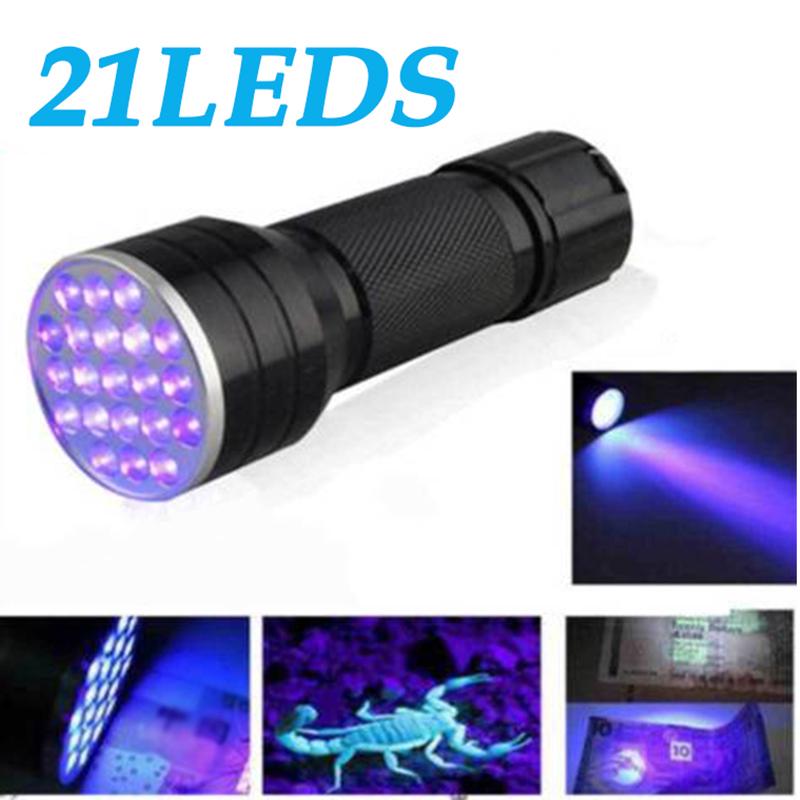 Đèn pin cầm tay 21LED chiếu tia cực tím 395Nm