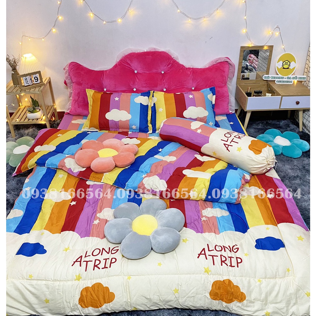 TRỌN BỘ COTTON POLY 5 MÓN CHĂN PHAO DÀY DẶN HÀNG VN NHIỀU MẪU- ĐỦ KÍCH THƯỚC
