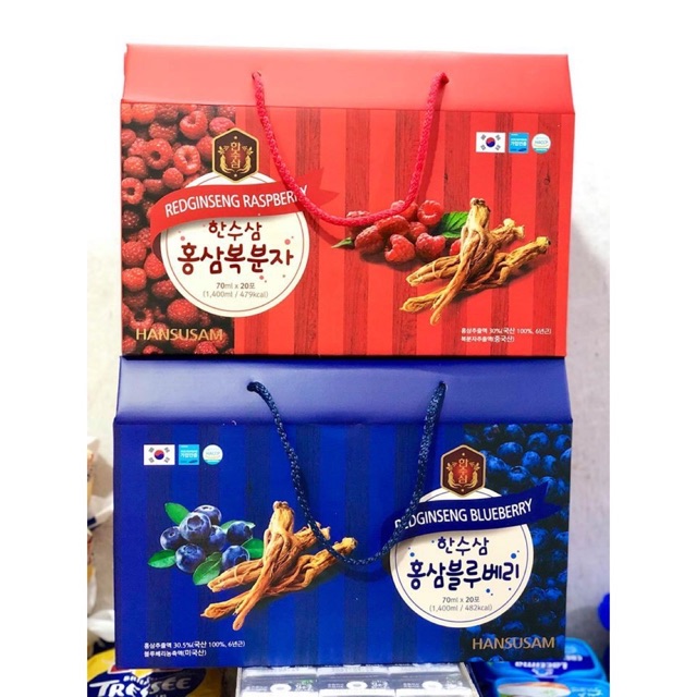 NƯỚC CHIẾT XUẤT VIỆT QUẤT HỒNG SÂM HANSUSAM  HANSUSAM RED GINSENG BLUEBERRY