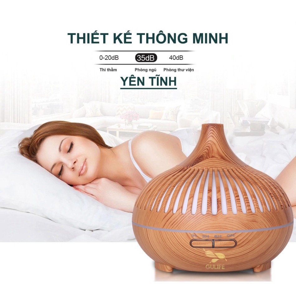 Máy xông tinh dầu vân sọc kèm 1 tinh dầu ( Bảo hành 12 tháng) giúp thơm phòng ,giảm tress đuổi côn trùng hiệu quả