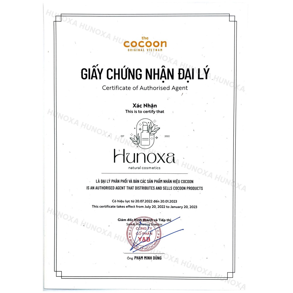 Tinh chất nghệ Hưng Yên 10% vitamin C sáng da chuyên sâu &amp; mờ vết thâm Cocoon 30ml - HUNOXA