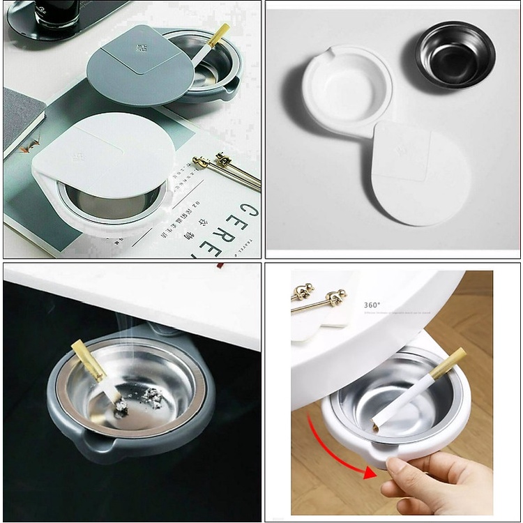 Gạt tàn thuốc xoay dán dưới bàn