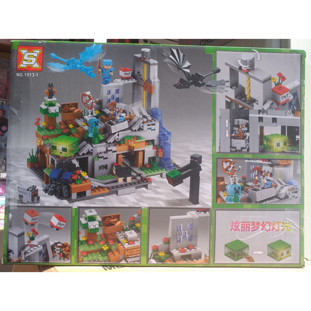 Lego Minecraft Hang Động Trên Đỉnh Núi Tuyết [NEW 2021]NO.1013-1(760 CHI TIẾT)