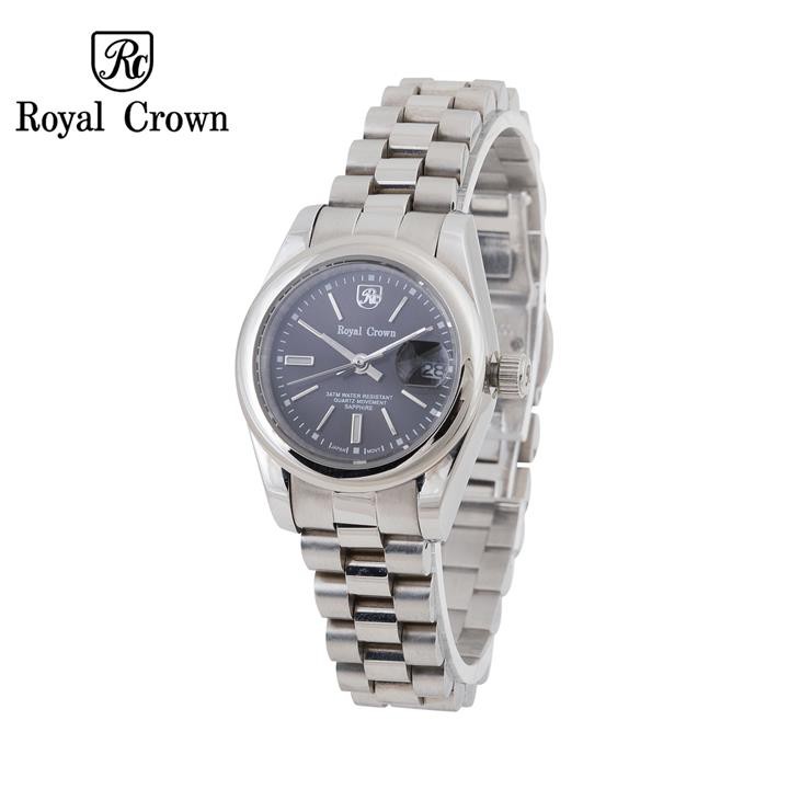 Đồng hồ nữ chính hãng Royal Crown 8706L-SS-BD ( Dây thép vỏ trắng mặt đen )