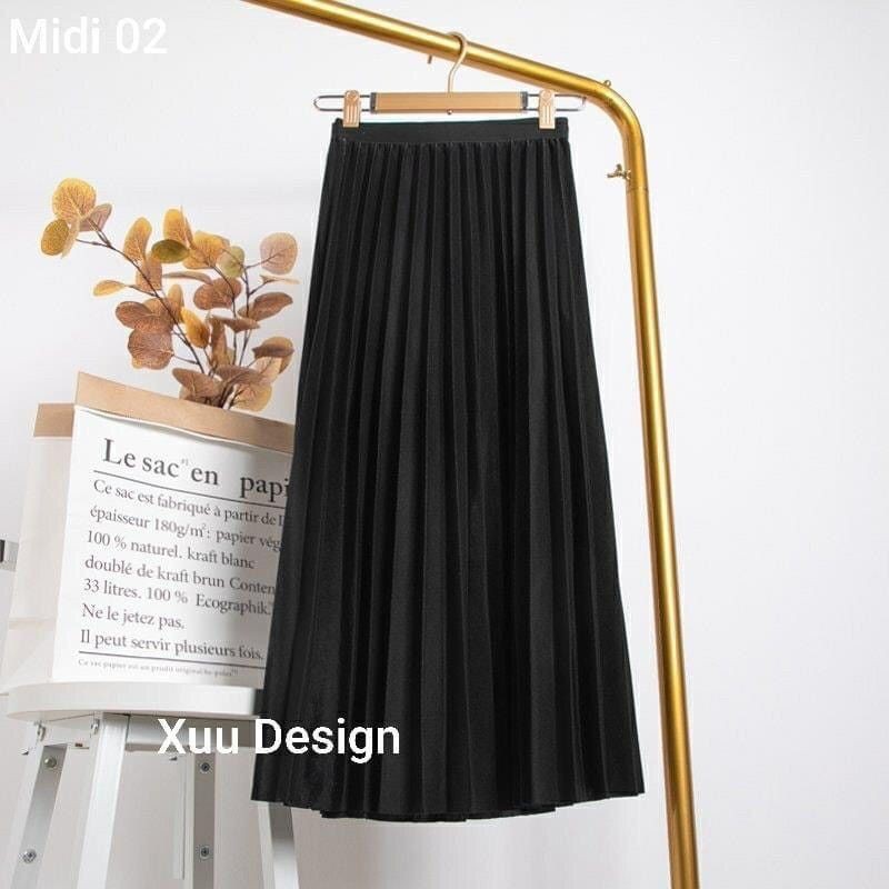 chân váy dập li dài bigsize 60-95kg | BigBuy360 - bigbuy360.vn