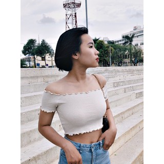 Áo Croptop trễ vai - Shoulder Top