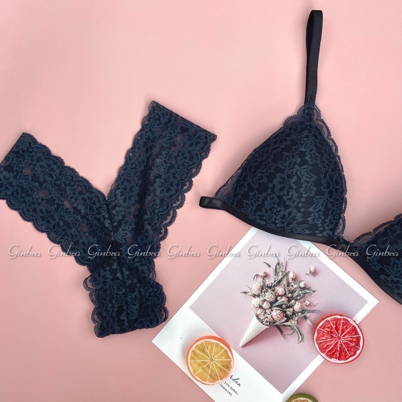 Bộ đồ lót nữ , nội y nữ ren sexy thiết kế quần chữ y GIN Lingerie