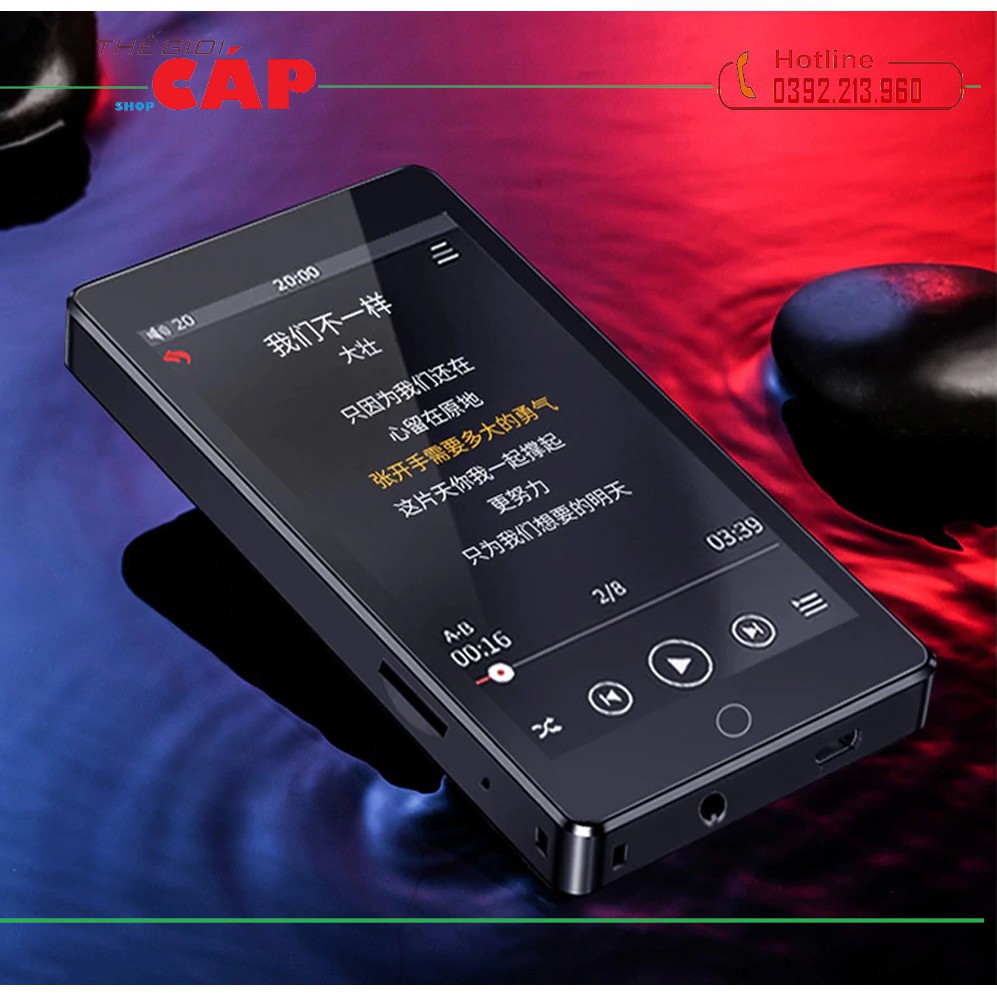 (Quà tặng 139k) Máy nghe nhạc ruizu H1 hifi,bluetooth 5.0,8GB bộ nhớ trong,tặng ốp silicon và dây đeo,tai nghe